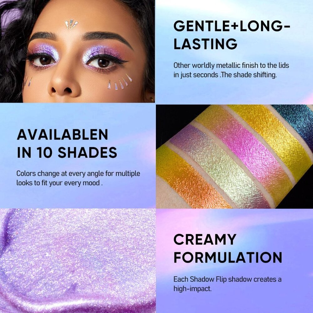 5Pc Liquid Multichrome Eyeshadows Long Lasting, Metallic Chameleon Eye Shadow Sm - Picture 7 of 9